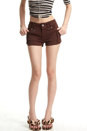 Cargo Pocket Denim Shorts