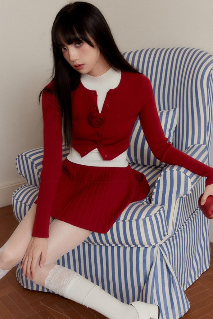 Carnival Knit Cardigan Skirt Set-Up
