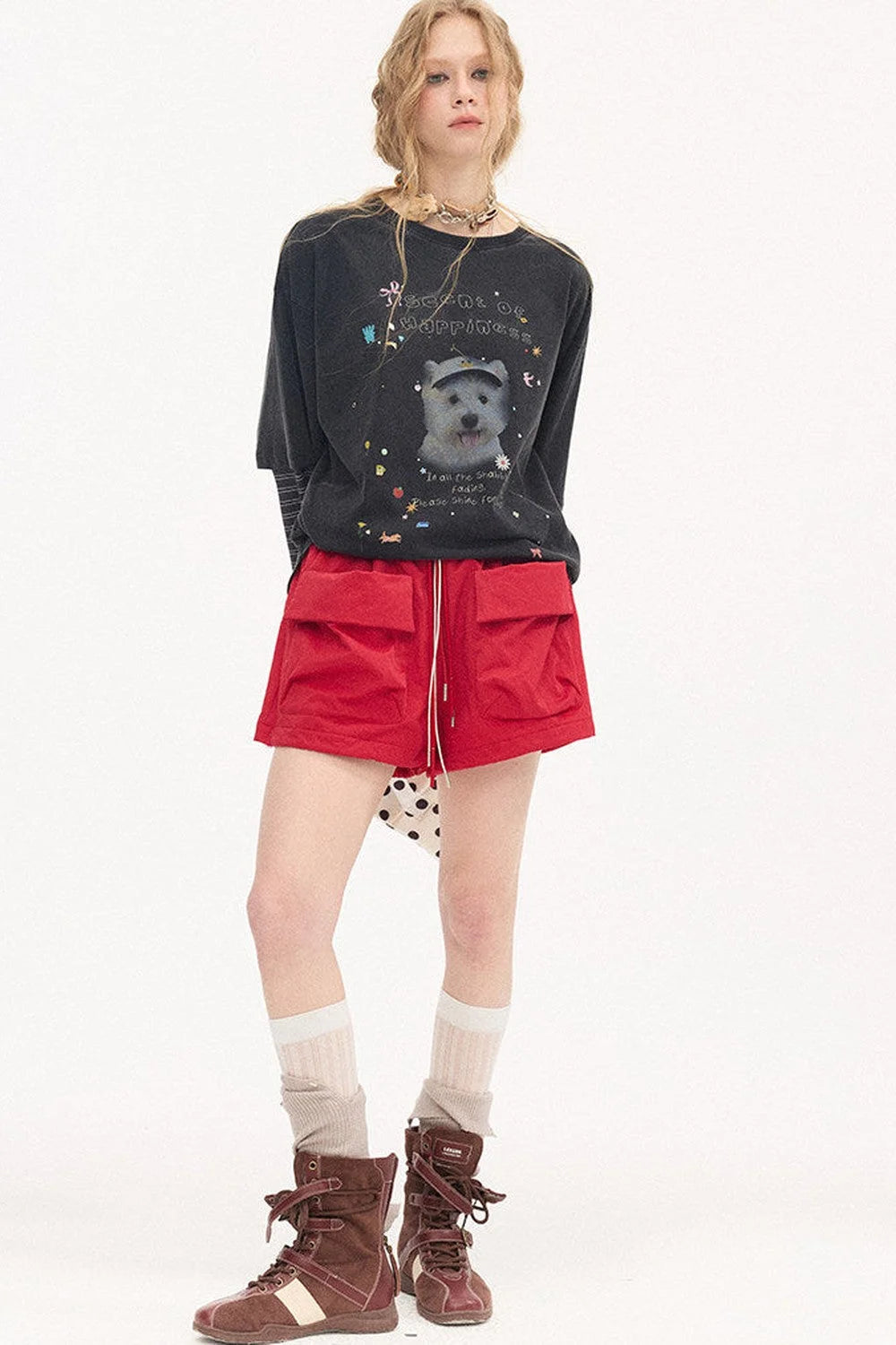 Cartoon Rhinestone Cotton T-Shirt