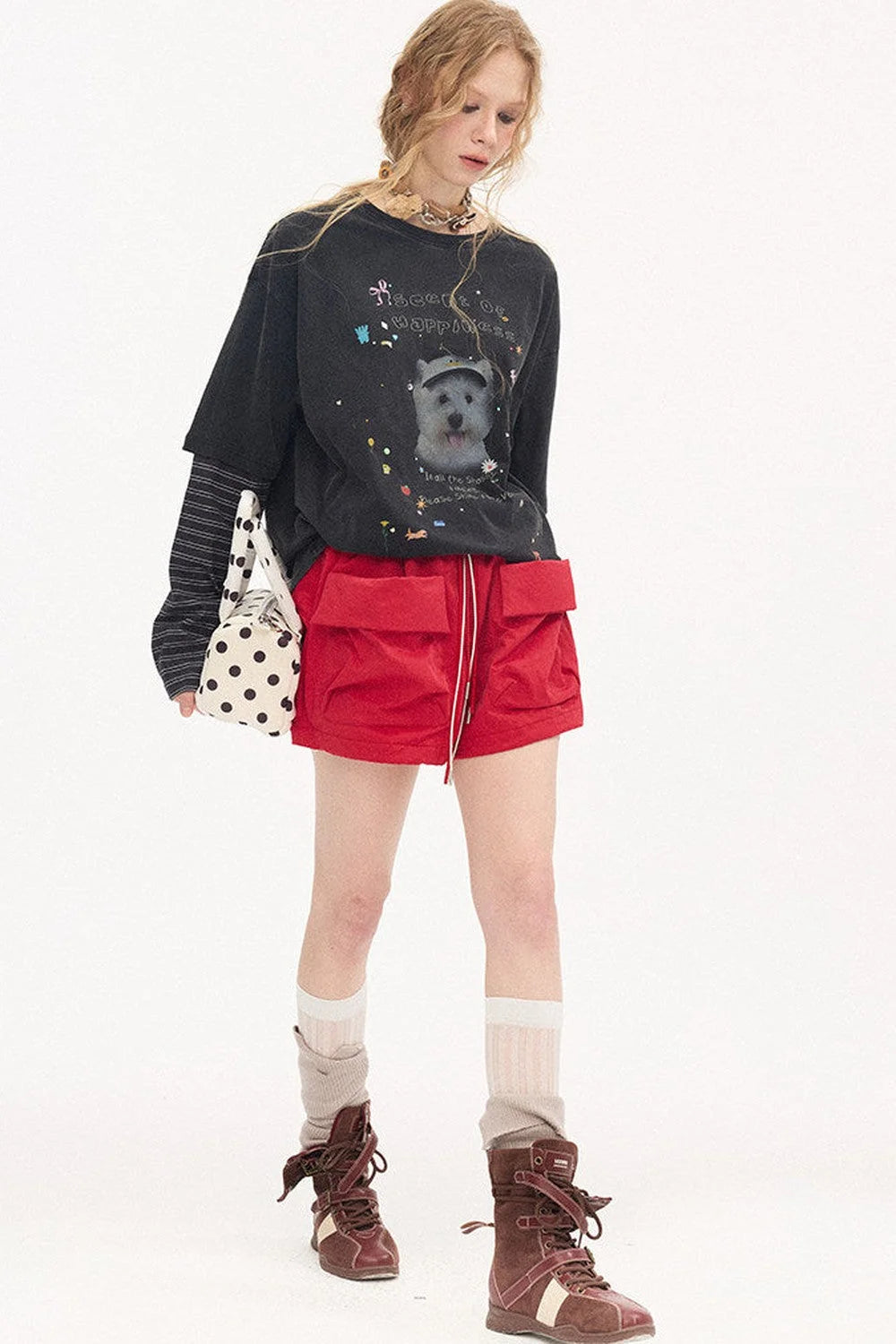 Cartoon Rhinestone Cotton T-Shirt