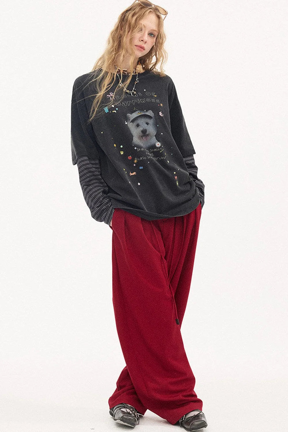Cartoon Rhinestone Cotton T-Shirt
