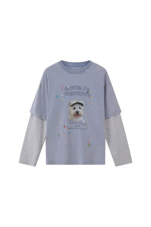 Cartoon Rhinestone Cotton T-Shirt