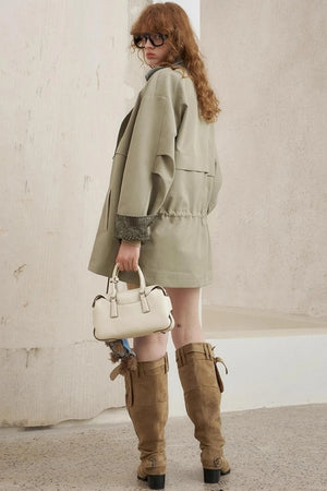 Cashew Flower Trench Coat