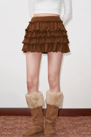 Cashmere Lace Layered Skirt