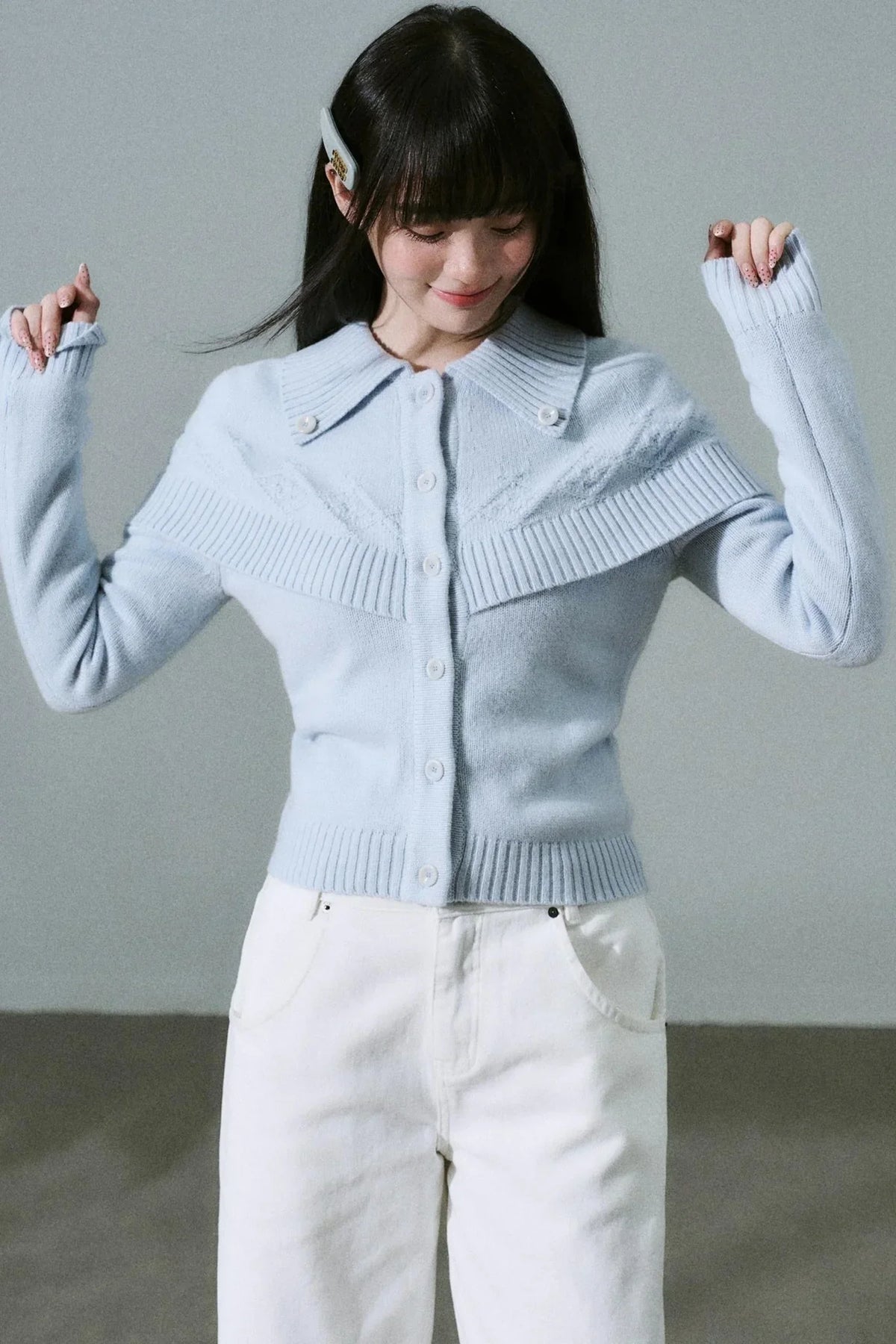 Cashmere Wool Blend Cape Top