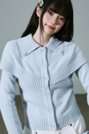 Cashmere Wool Blend Cape Top