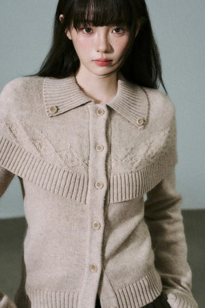 Cashmere Wool Blend Cape Top