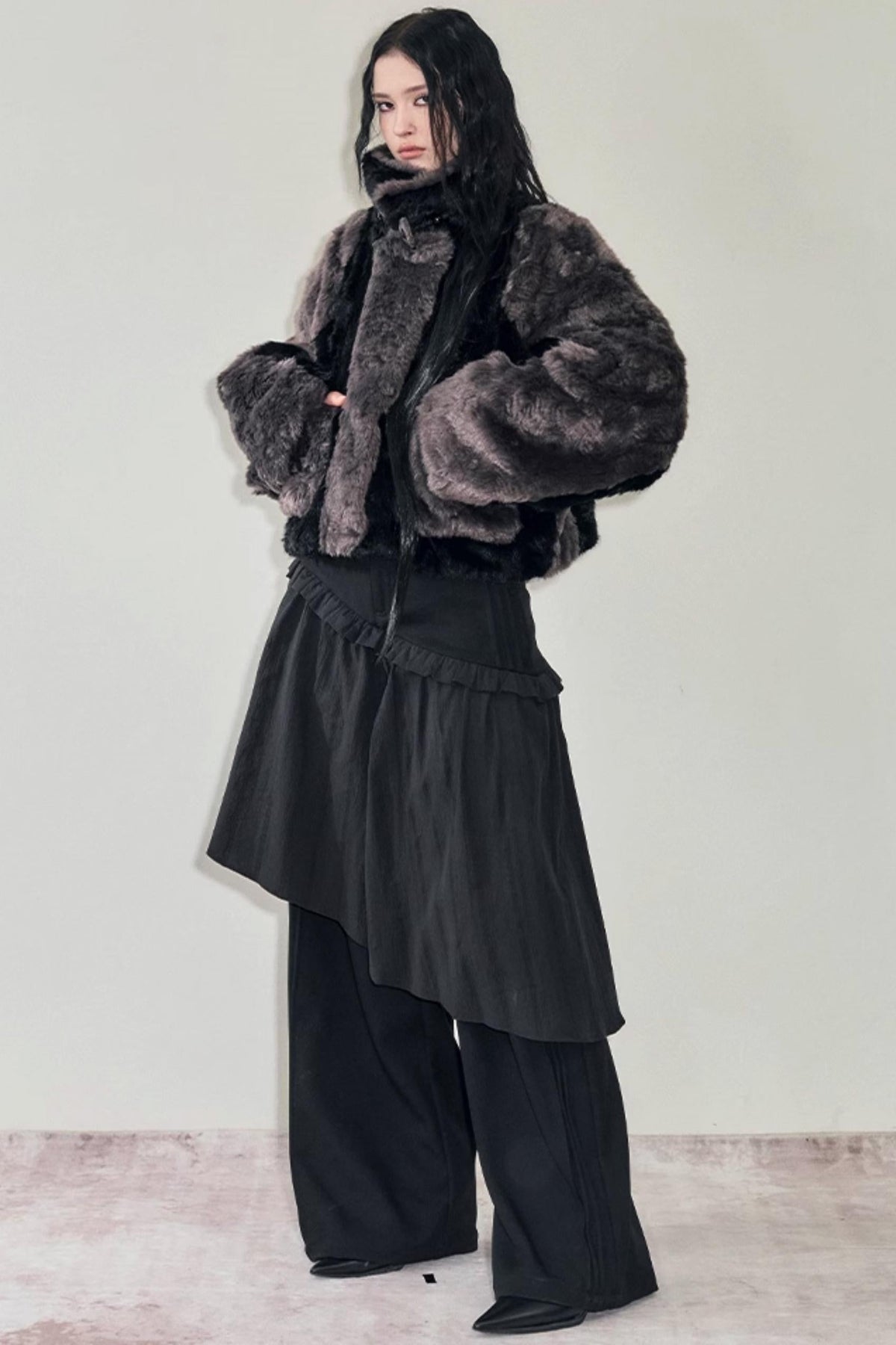Casual Culottes Pleats Lace Pants