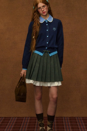 Casual Knit Embroidered Cardigan
