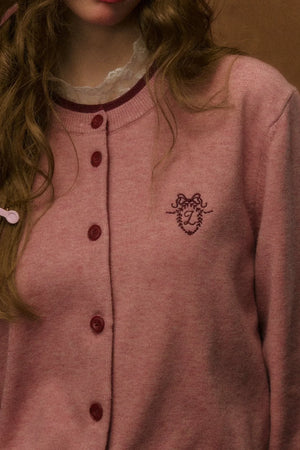 Casual Knit Embroidered Cardigan