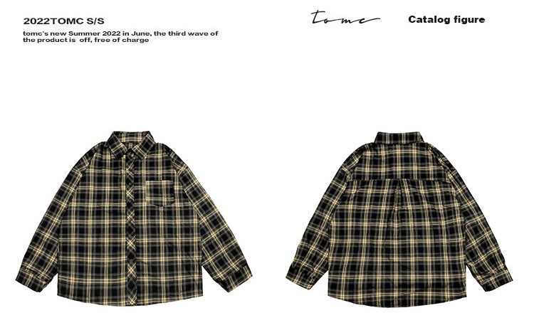 casual loose check shirt