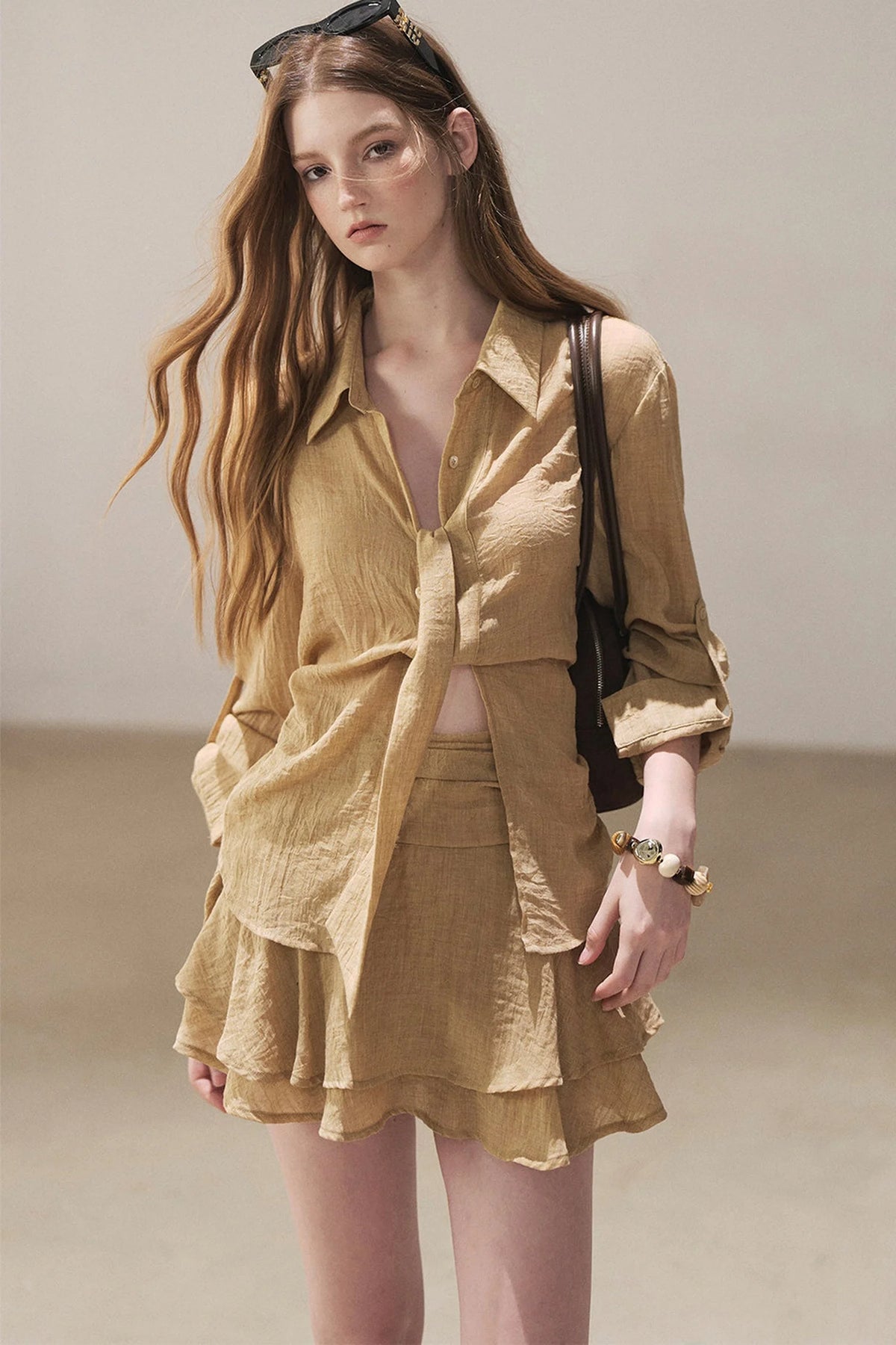 Casual Shirt And Skirt Set-Up