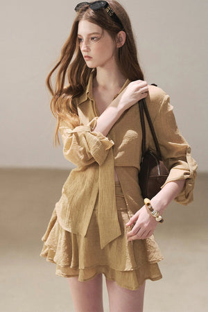 Casual Shirt And Skirt Set-Up