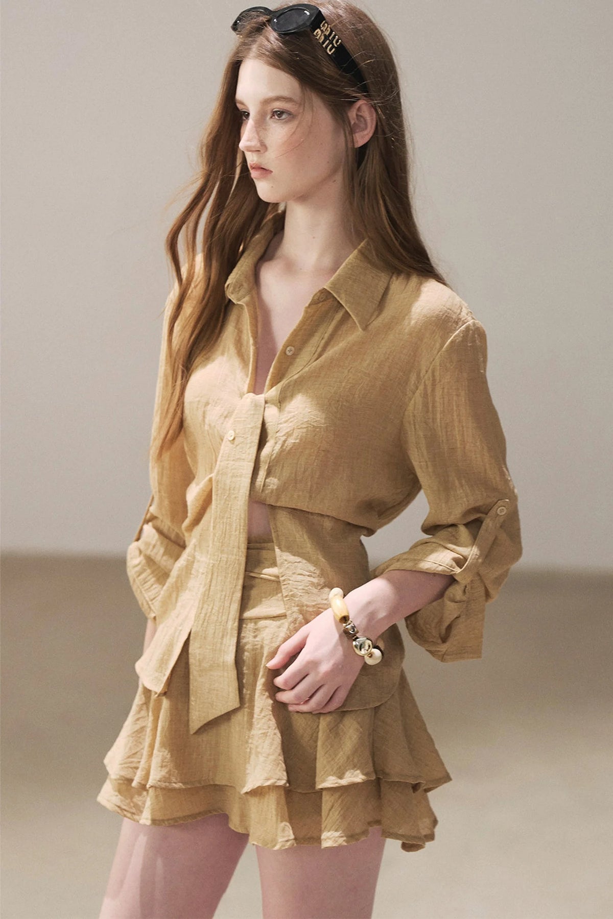 Casual Shirt And Skirt Set-Up