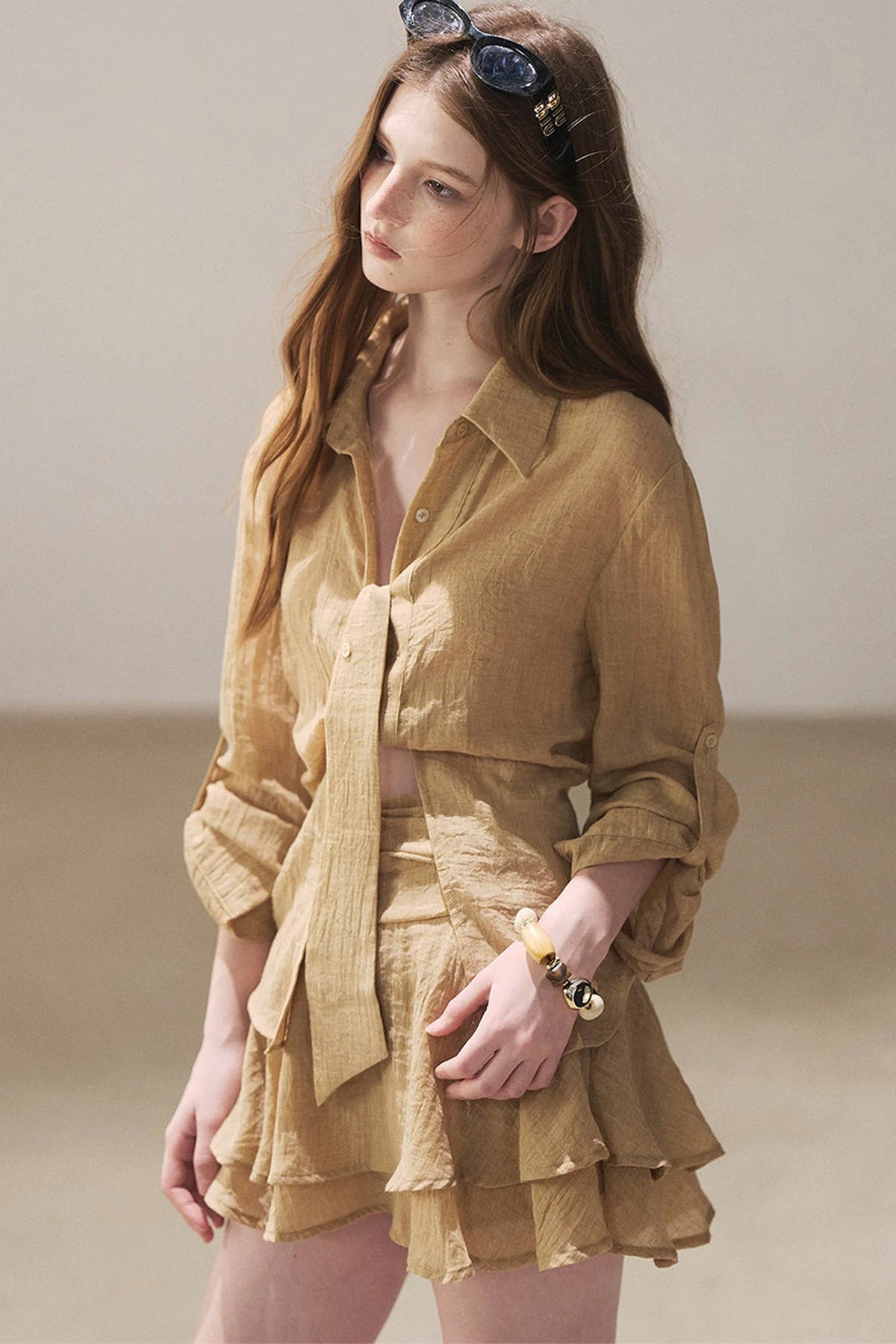 Casual Shirt And Skirt Set-Up