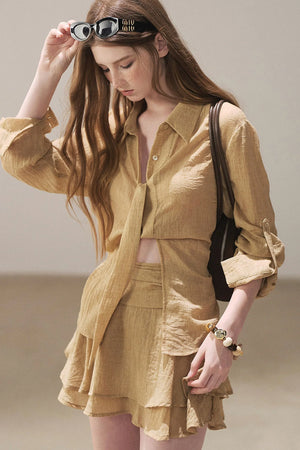 Casual Shirt And Skirt Set-Up