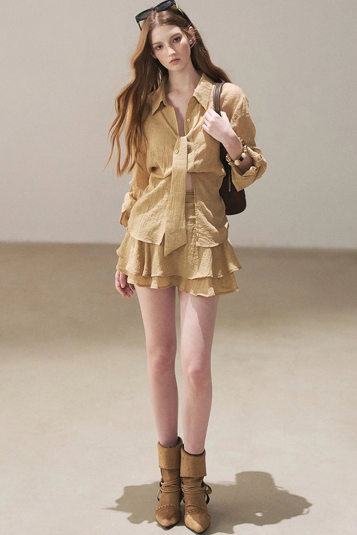 Casual Shirt And Skirt Set-Up