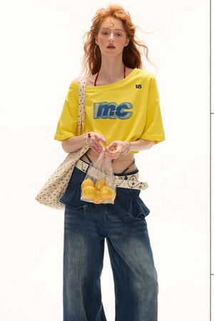Casual Shoulder Cutout Tee