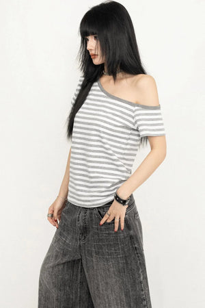Casual Stripe Short T-Shirt