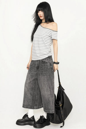 Casual Stripe Short T-Shirt