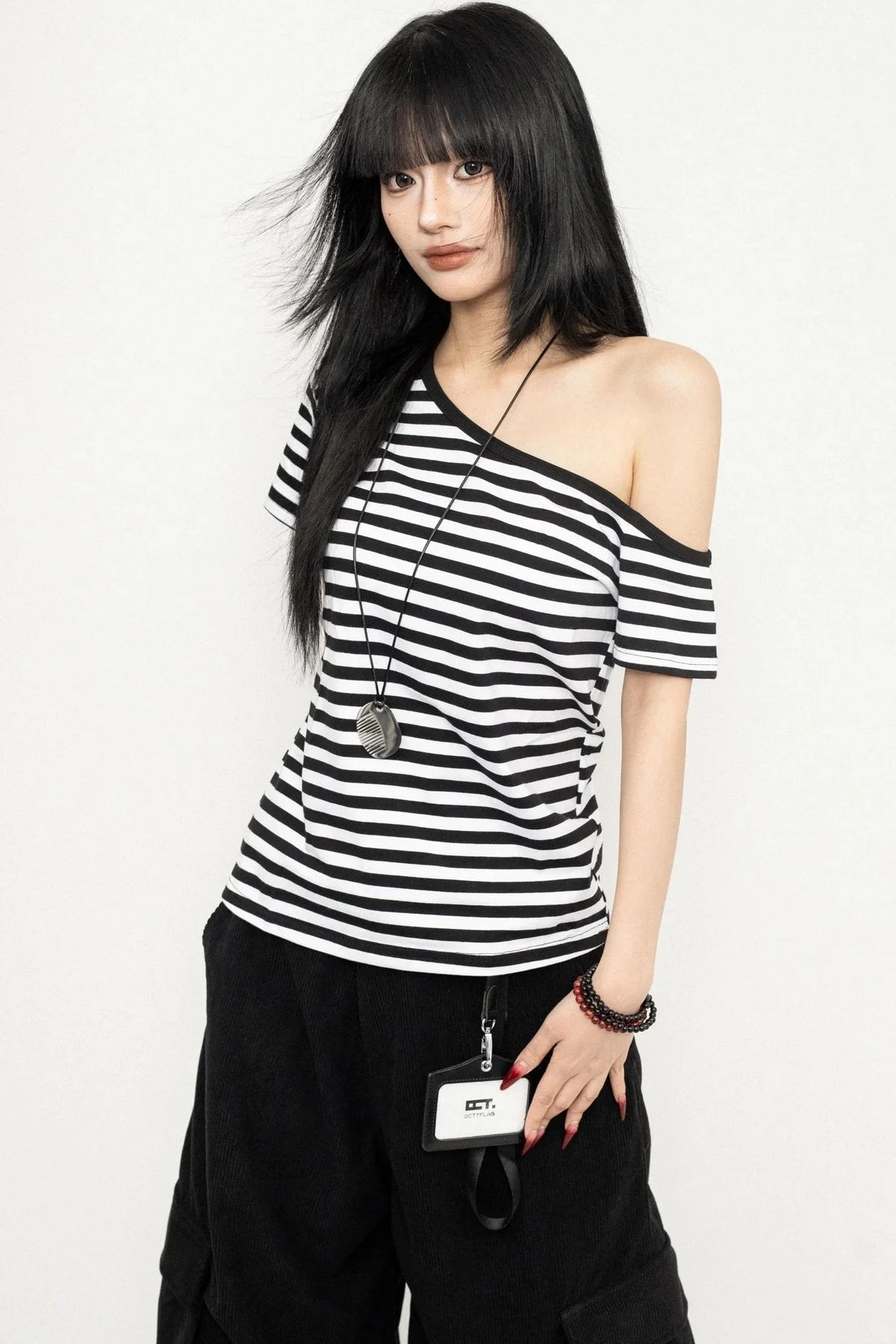 Casual Stripe Short T-Shirt