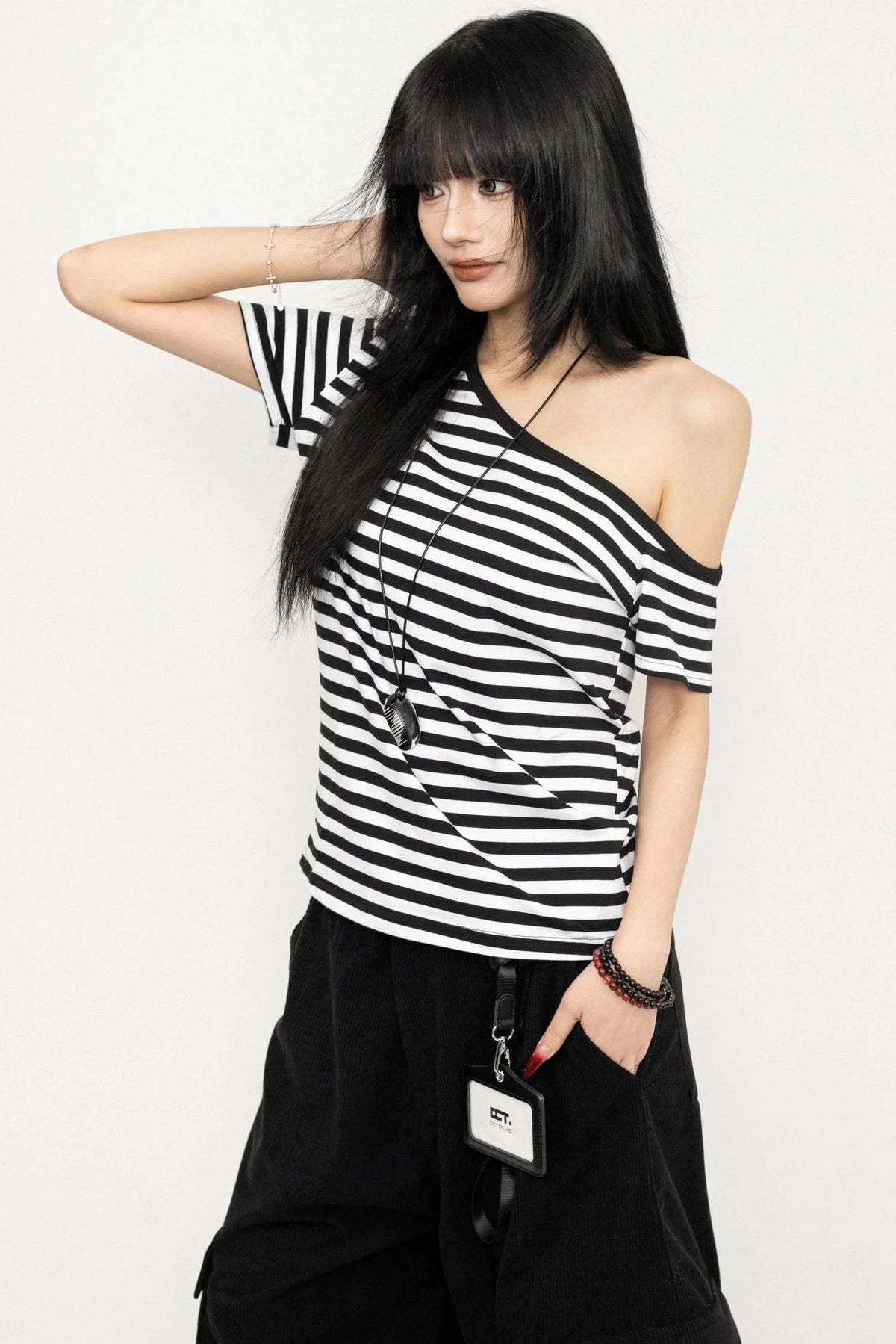 Casual Stripe Short T-Shirt