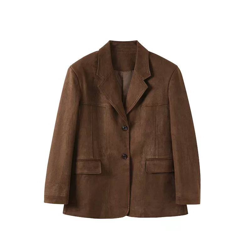 Casual Woolen Blazer Dress Set-Up