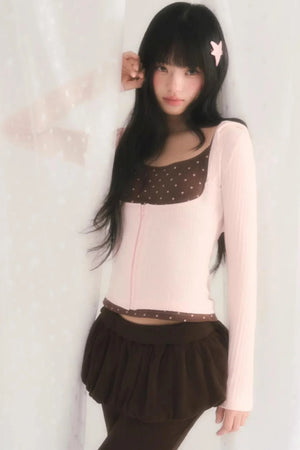 Cat Ear Hooded Cardigan Set-Up