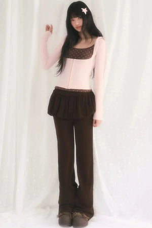Cat Ear Hooded Cardigan Set-Up