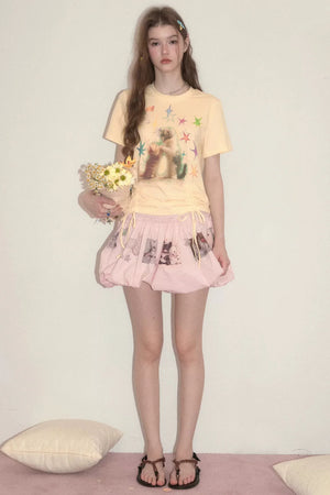 Cat Graphic Short-Sleeve T-Shirt