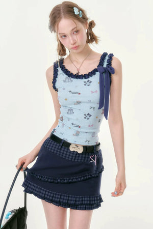 Cat Paradise Ruffled Camisole