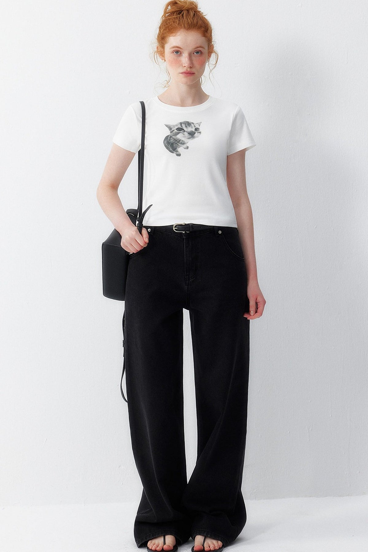 Cat Print T-Shirt