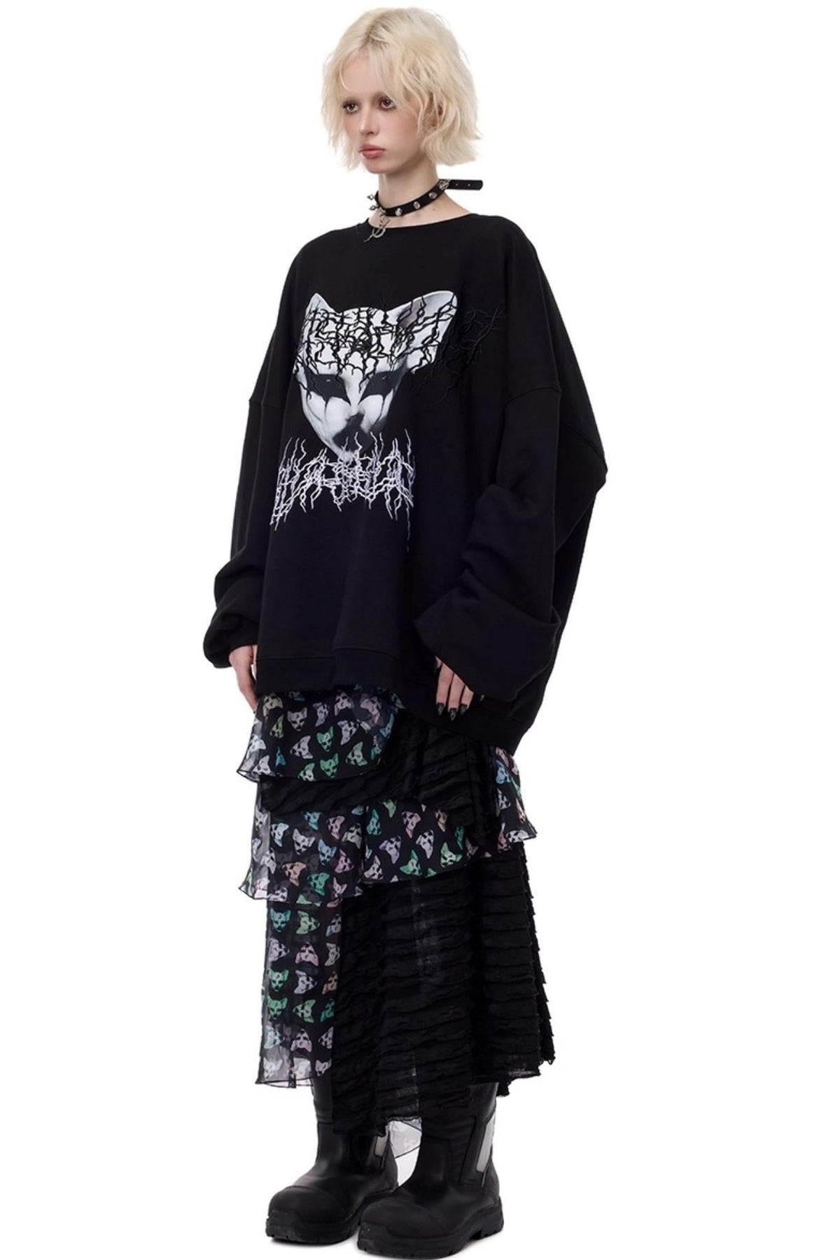 Cat Star Mesh Skirt