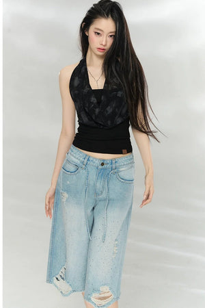 Chain Halter Neck Tank Top