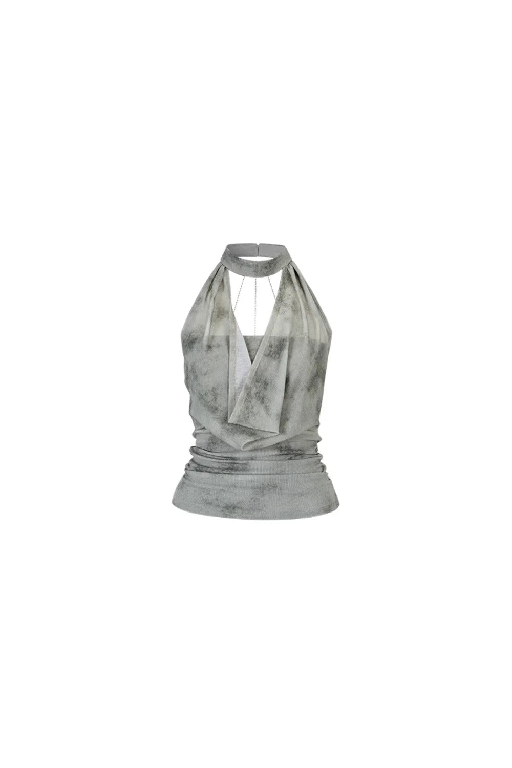 Chain Halter Neck Tank Top