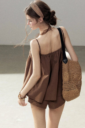 Chamomile Embroidered Camisole Set-Up