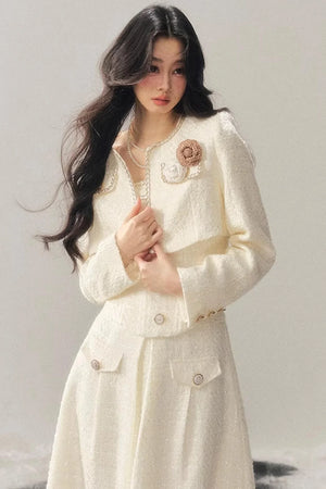 Chanel Wool Coat Skirt Set-Up