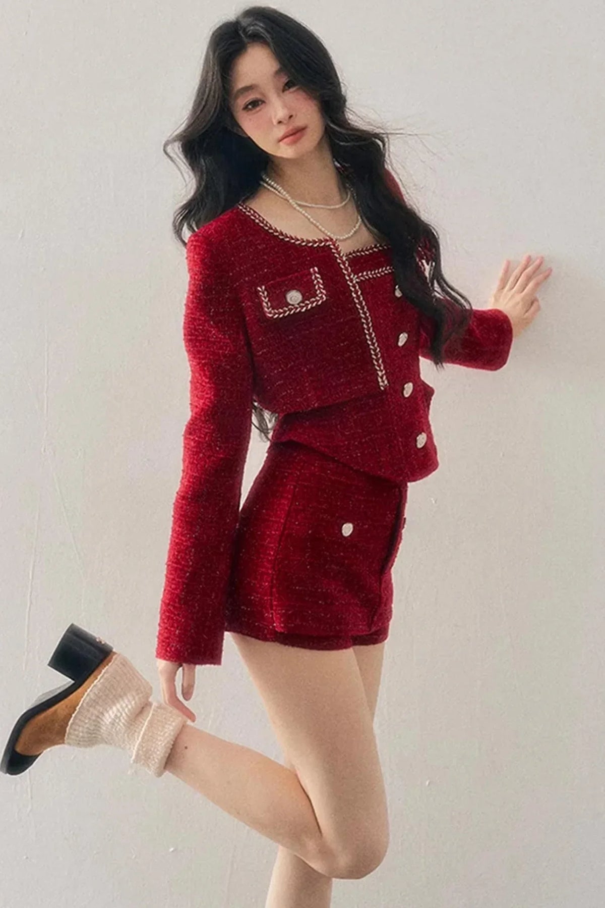 Chanel Wool Coat Skirt Set-Up