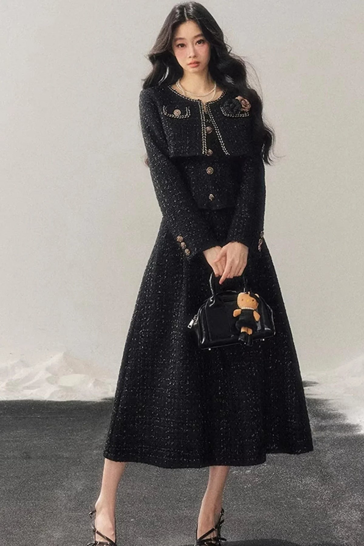 Chanel Wool Coat Skirt Set-Up