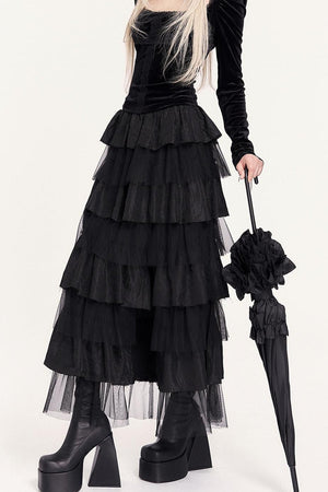 Chasing Light Mesh Cake Skirt