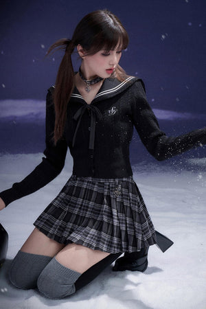 Checkered Culottes Skirt