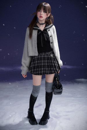 Checkered Culottes Skirt