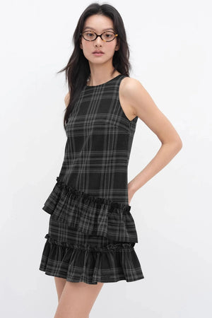 Checkered Sleeveless Dress