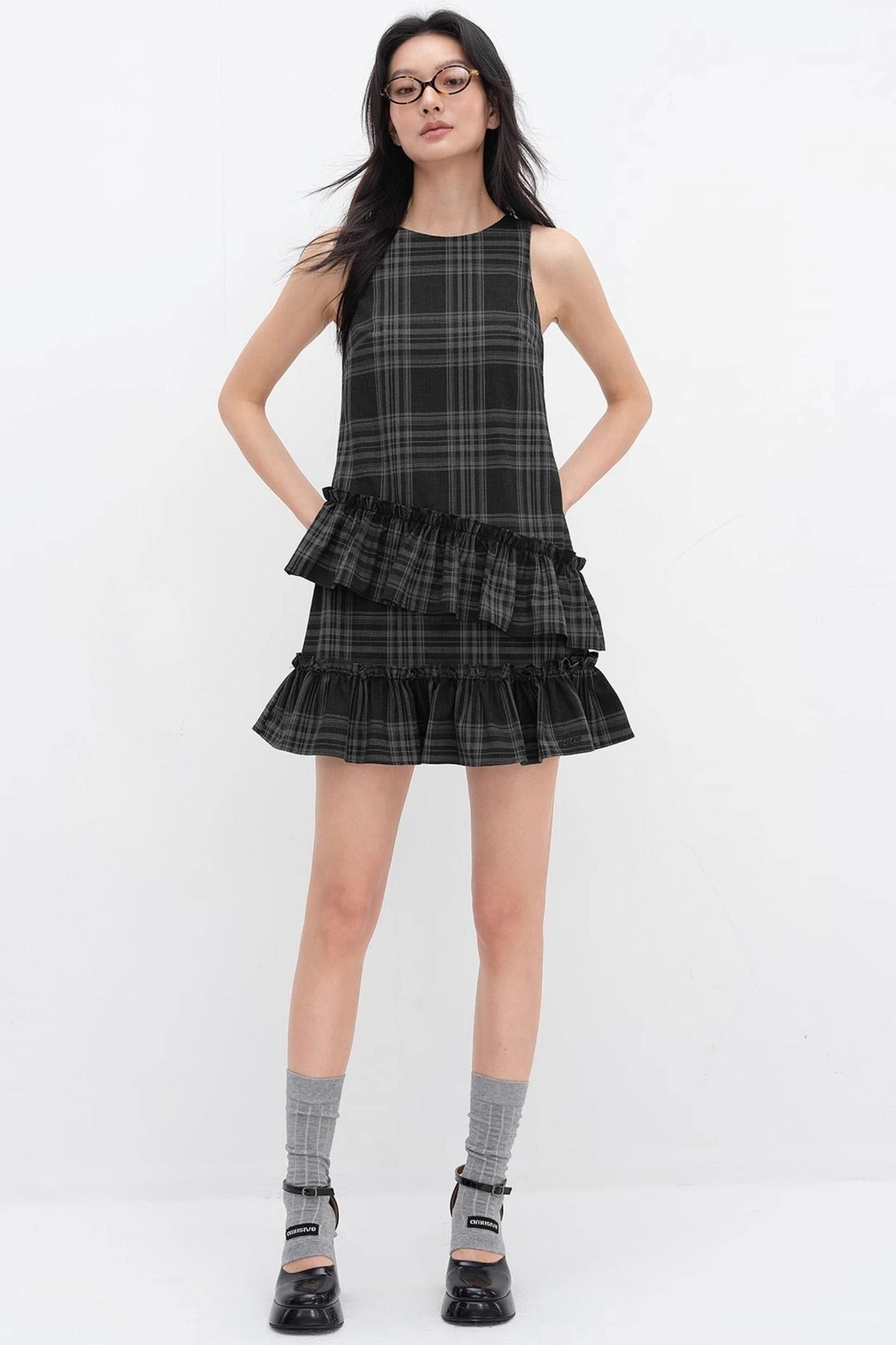 Checkered Sleeveless Dress