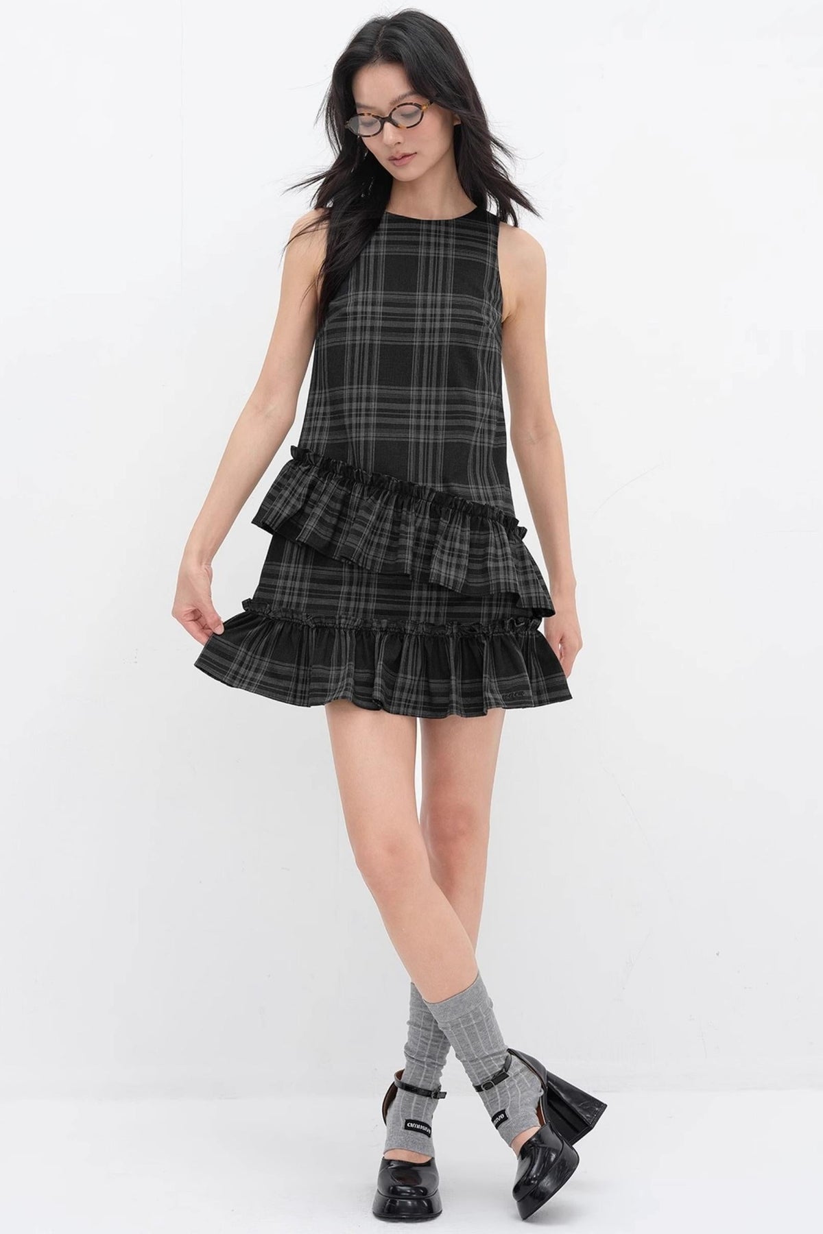 Checkered Sleeveless Dress