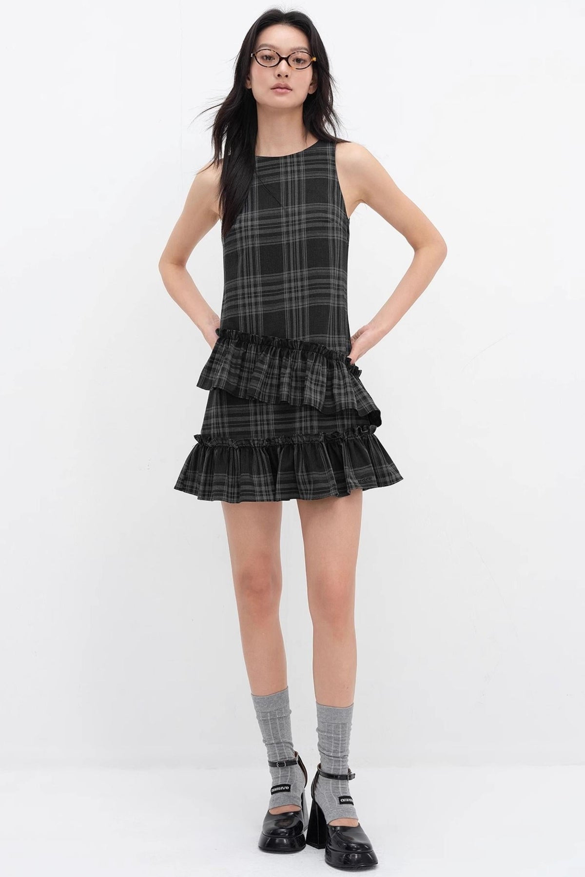 Checkered Sleeveless Dress