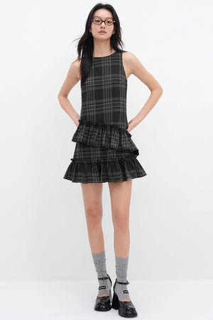 Checkered Sleeveless Dress
