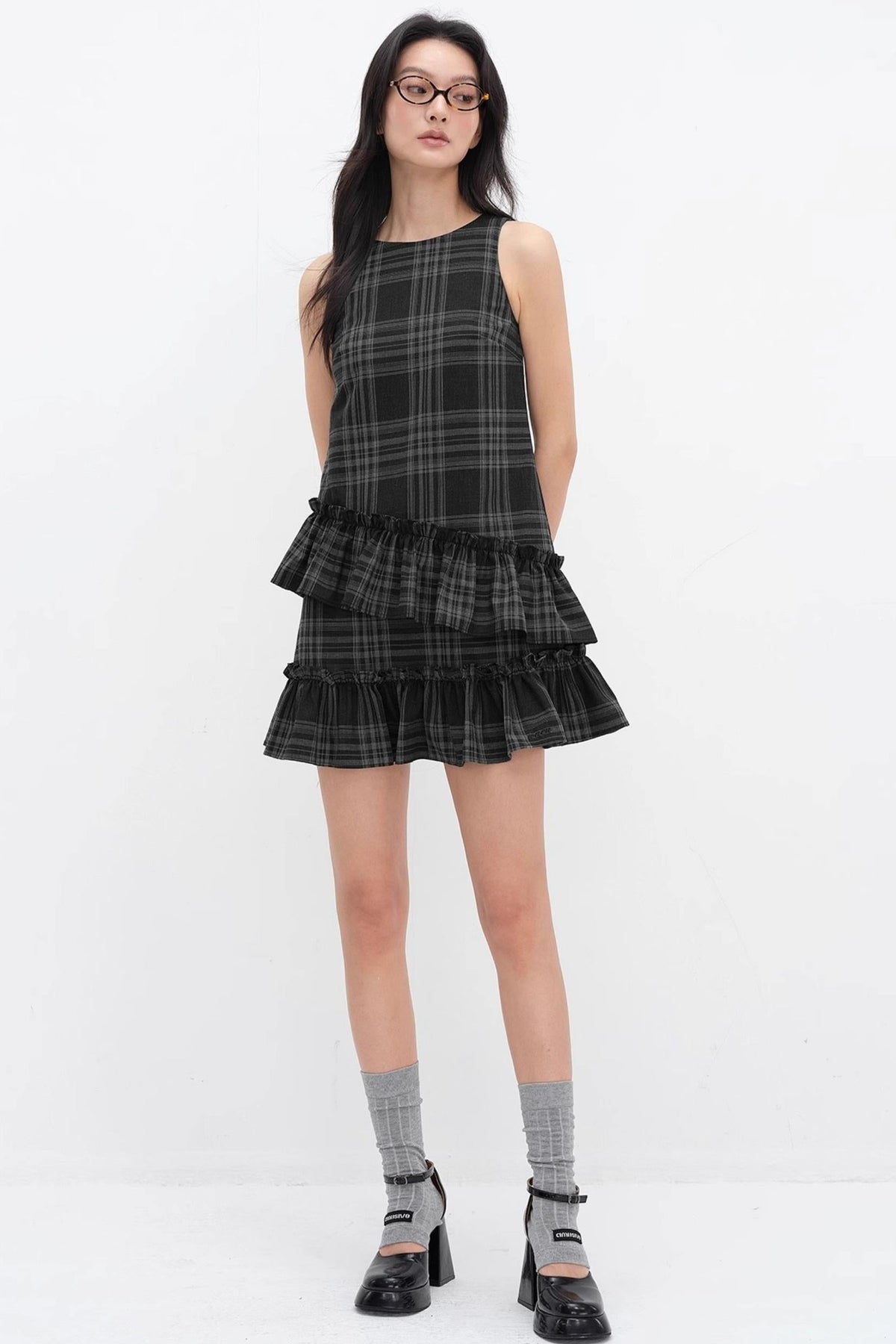 Checkered Sleeveless Dress