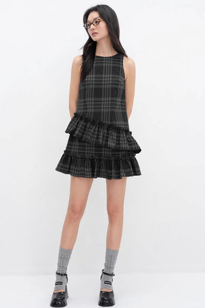 Checkered Sleeveless Dress