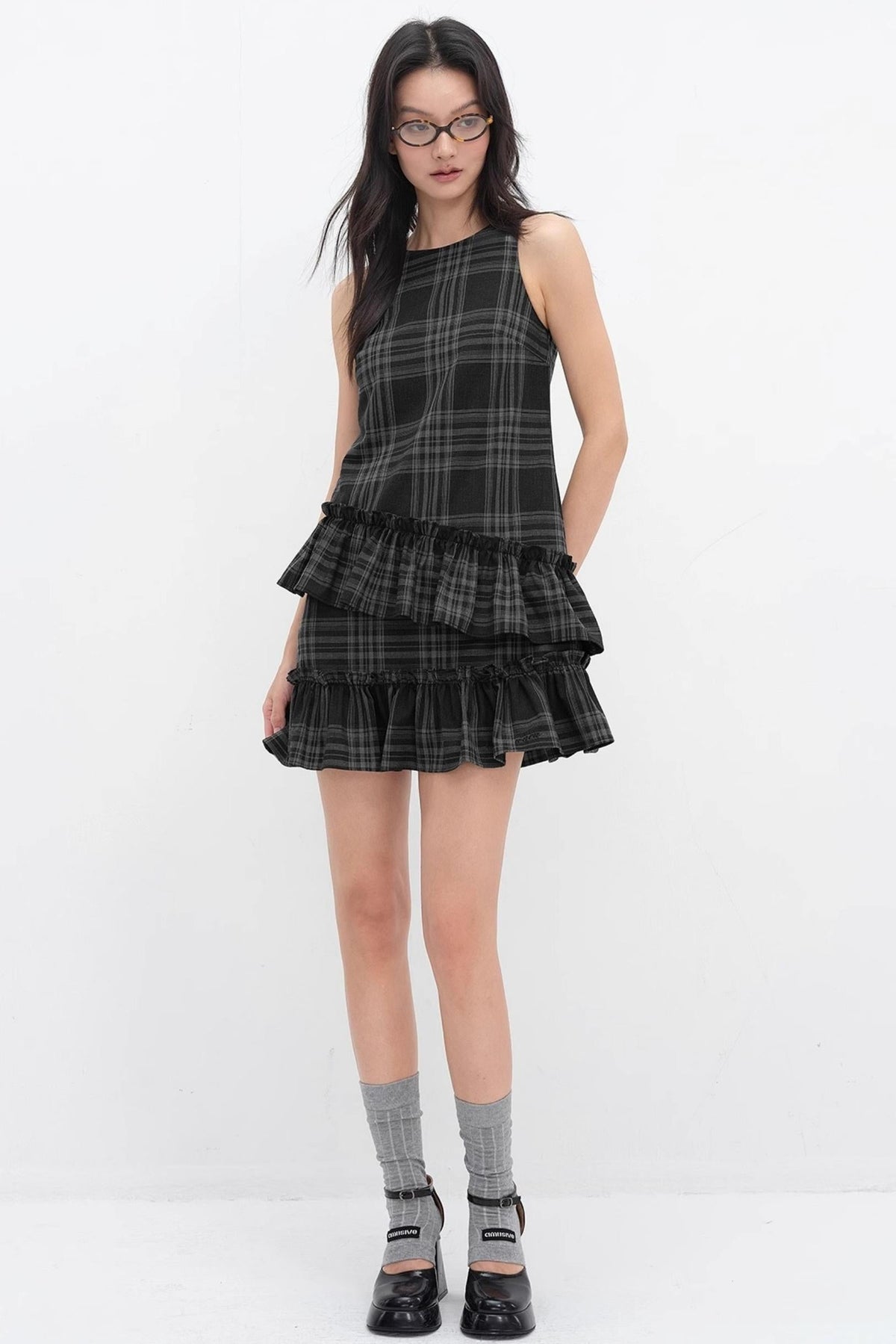 Checkered Sleeveless Dress